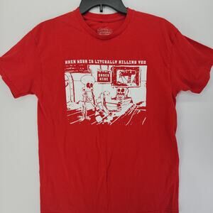 SpongeBob SquarePants Work Is Literally Killing You Graphic Tee Red M